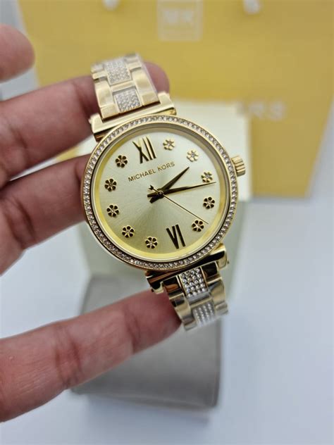 Michael Kors Sofie Pave Crystal Gold Dial Ladies Watch MK3881